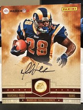 2011 Panini Madden 12 Marshall Faulk Jumbo Card Autograph