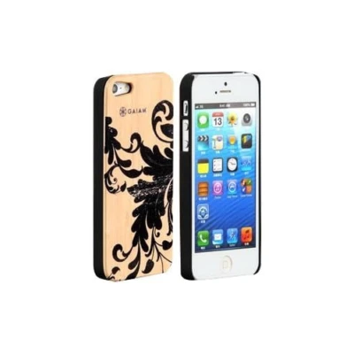 Gaiam Filigree Wood Case for iPhone 5 Brown Black - Image 1 of 4