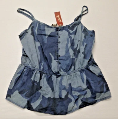 Camisa sin mangas top babydoll camuflada azul talla grande Arizona para niñas nueva Foto 1 de 3