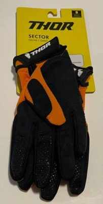NOS THOR Motocross Gloves Sector Orange, MX Enduro ATV Quad, Size Small - Image 1 of 2