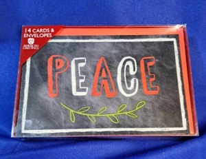 New American Greetings 14 Christmas Cards And Envelopes - Peace - Picture 1 of 2