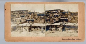 Zuni Pueblo NEU MEXIKO um 1880 ZUNI INDIANER Indianerhäuser RESERVAT bei Gallup - Bild 1 von 3