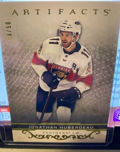 2021-22 Artifacts Yellow #108 Jonathan Huberdeau 23/50 - NM-MT