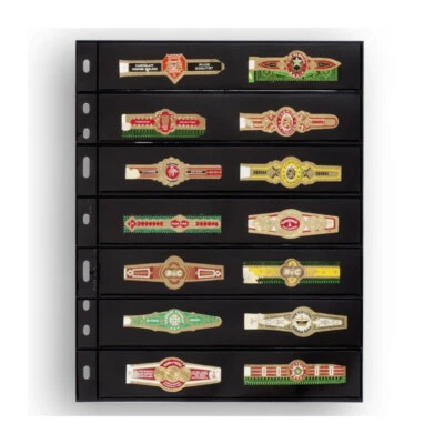 LEUCHTTURM Optima Nachfüller schwarz 7 Streifen für Briefmarken.