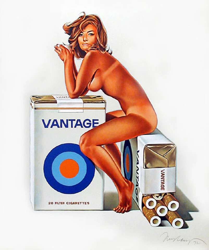 Mel Ramos - Tobacco Red - 1972, Pop Art Grafik, Kollotypie, Luxus - Rarität - Bild 1 von 1