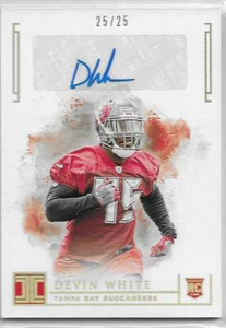 DEVIN WHITE 2019 PANINI IMPECCABLE GOLD HOLO AUTO ROOKIE RC SP /25 BUCCANEERS - Picture 1 of 1