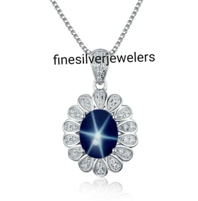 Genuine Blue Star Pendant in 925 Sterling Silver Lindy Star Necklace Infinity - Image 1 of 3