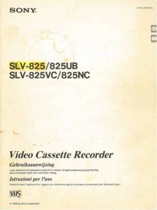 SONY SLV 825 - VIDEO RECORDER - VIDEO REGISTRATORE - USER OWNER'S MANUAL - NL IT - Foto 1 di 1
