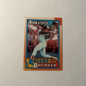 1990 Topps - Record Breaker #7 Rickey Henderson