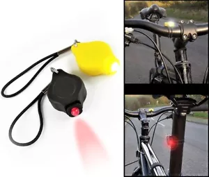 100 helle Fahrrad Fahrrad vorne LED hinten Rückleuchten Set Batterien enthalten - Bild 1 von 6