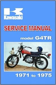KAWASAKI Workshop Manual G4TR 1971 1972 1973 1974 & 1975 Service & Repair - Picture 1 of 6