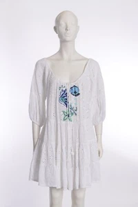 GIACOMO SANTONIA Kleid Gr. 36 38 40 one Size weiß Baumwolle NEU NP-119€ - Bild 1 von 10