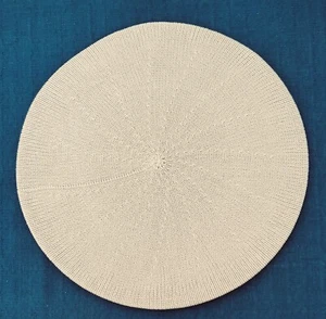 NWT LEMON HATS Cotton Knit 10 Inch BERET Hat • IVORY • ALL SEASON - Picture 1 of 2