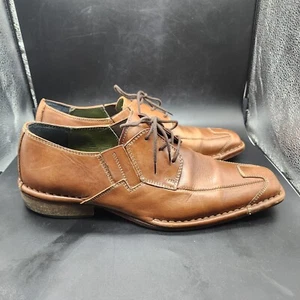 Skechers Collection Mens 11M #70505 Wing Tip Brown Dress Casual Leather Italy - Picture 1 of 8