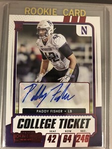 2021 Contenders Draft Picks College Ticket Autographs Red #178 Paddy Fisher Card