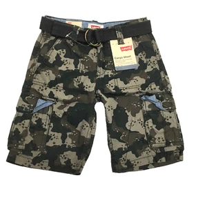 Levi's Kid's Belted Camo Cargo Shorts Size 4 Regular - Picture 1 of 1