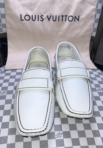 LOUIS VUITTON（LV） Autentici MOCASSINI LOUIS VUITTON stile bianco 0026 taglia 6 con sacchetto antipolvere.