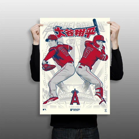 Phenom Gallery Shohei Ohtani Los Angeles Angels 18" x 24" Limited Edition Serigr Cover