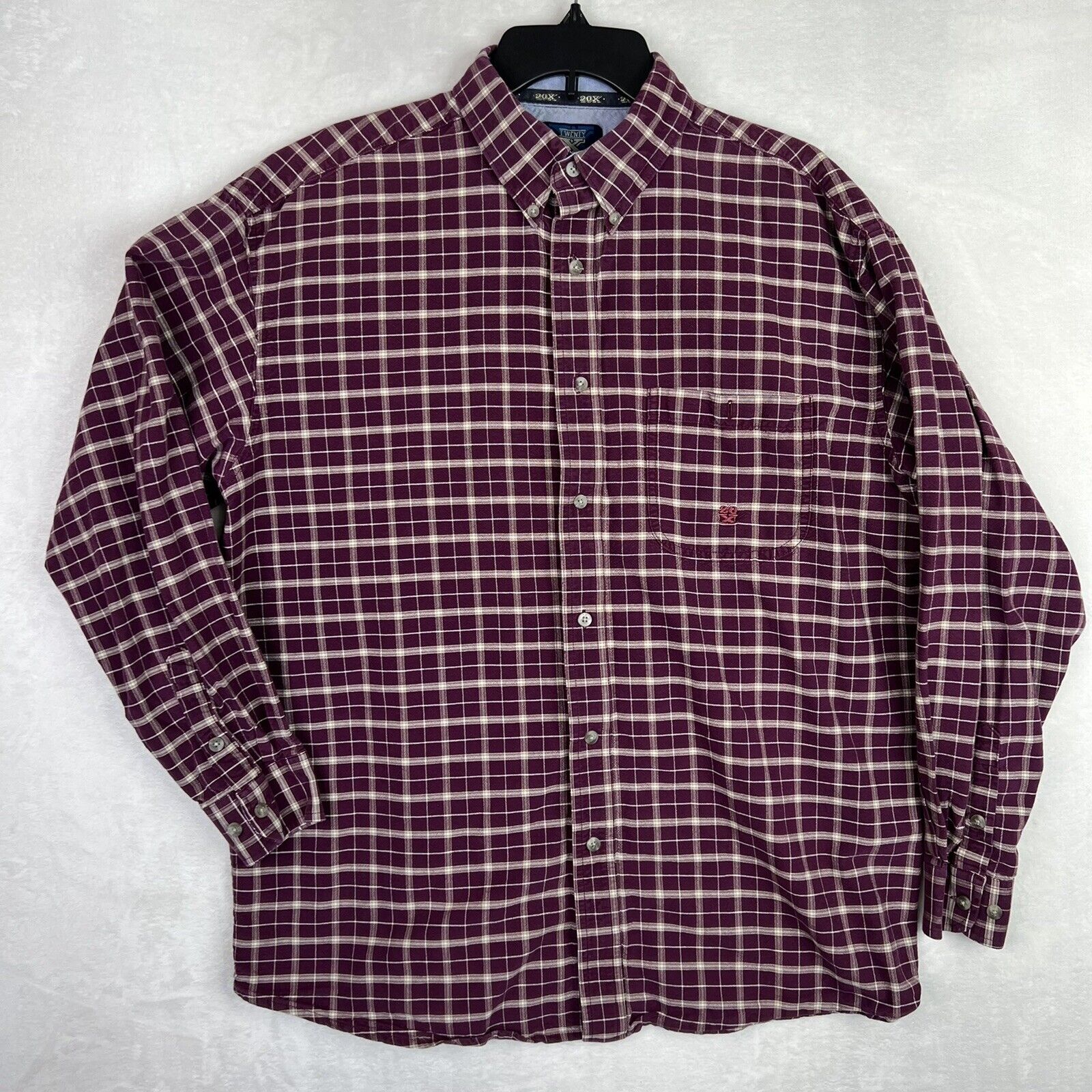 Wrangler 20X Mens Size XL Shirt Long Sleeve Button Down Plaid Western  Casual | eBay