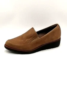 Mocassini Earth donna Zurigo Berna marrone 11 scamosciati scarpa da passeggio zeppa elasticizzata - Foto 1 di 11