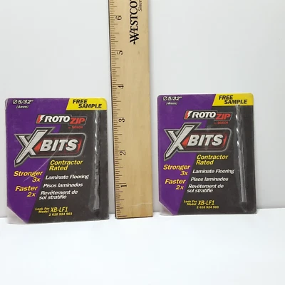 Two RotoZip XBITS 5/32" Shank XB-LF1 Laminate Flooring Bit - USA Made - Image 1 of 4