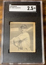 1948 BOWMAN #17 ENOS SLAUGHTER ROOKIE BASEBALL CARD SGC 2.5 VG RC MLB HOF