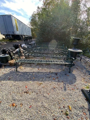 ART NOUVEAU STYLE CAST IRON  BENCH - R710 Cover