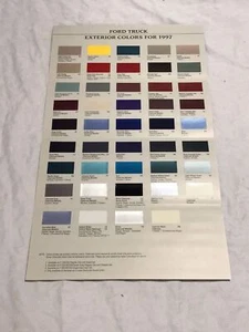1997 Ford Truck Exterior Colors paint chip brochure - Picture 1 of 2