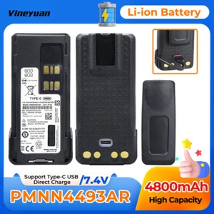 4800mAh PMNN4493AR Battery Type-C Charger for Motorola XPR7350 DP4400 APX4000 - Photo 1/12