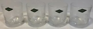 Shannon by Godinger, Wave crystal double old fashinoned glasses, 4 NIB tumblers - Picture 1 of 12