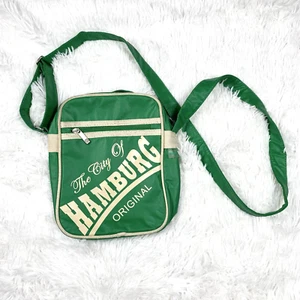 Crossbody Bag Purse Robin Ruth The City of Hamburg Germany Original Green PVC - Picture 1 of 17