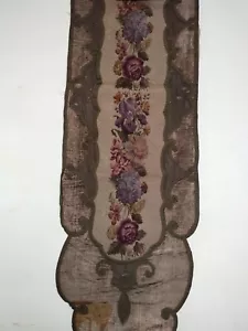 antique french needlework embroidery needlepoint table runner crosstitch item675 - Picture 1 of 13