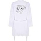 'Boxer Dog Face' Adult Dressing Robe / Gown (RO020454)
