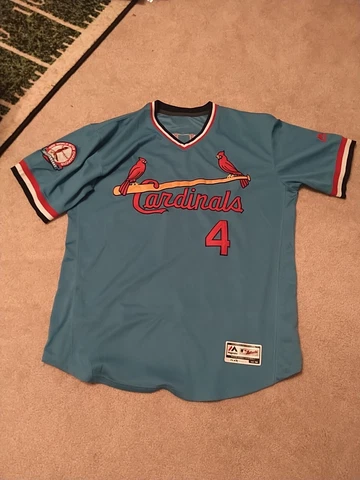Yadier Molina 1982 St. Louis Cardinals Majestic 30th Anniversary Jersey Size 48 Cover