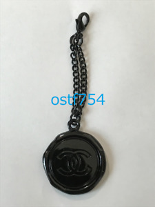 CHANEL Key Ring Holder Bag Charm Authentic VIP GIFT Novelty Black