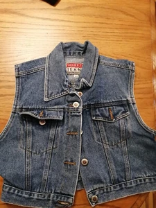 Squeeze Jeans Sleeveless Denim Vest Boys Medium Size 7-8 Pockets  - Picture 1 of 2