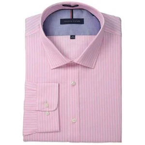 Tommy Hilfiger Men's NEW Non Iron Banker Stripe / Solid Slim Fit Dress Shirt - Picture 1 of 7