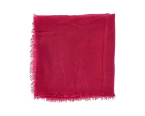 Gucci Fringed Scarf In Cotton Women Pink One Size - Picture 1 of 3