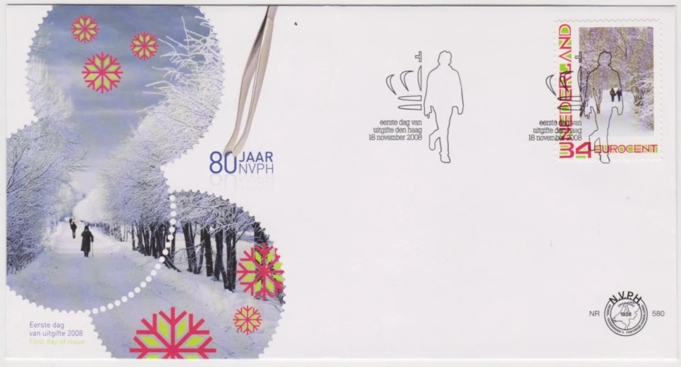 Netherlands FDC 2008, Personal stamp 100 years KNBLO NL, mint - Image 1 of 1