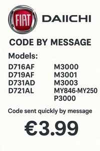 Codice Sblocco Radio Fiat Daiichi – Rapido, Facile e Sicuro - Picture 1 of 3