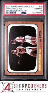 2021 TOPPS MUHAMMAD ALI THE PEOPLE'S CHAMP #18 MUHAMMAD ALI HOF POP 1 PSA 10 - Picture 1 of 2