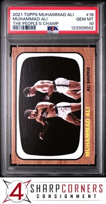 2021 TOPPS MUHAMMAD ALI THE PEOPLE'S CHAMP #18 MUHAMMAD ALI HOF POP 1 PSA 10 - Image 1 of 2