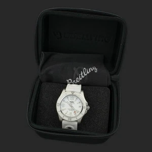 Ladies Breitling Superocean Ref.A17316 White Dial/Band 36mm w/Box #W164349-1 - Picture 1 of 8