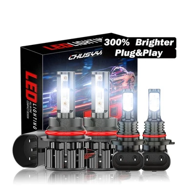 For Mercury Mountaineer 2002-2006 4pcs 9007 + 9145 LED Headlight Fog Light Kit - Image 1 of 4