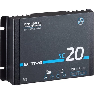 ECTIVE MPPT Solar Laderegler SC 20 SILENT 260/520WP Solarregler 12V 24V Batterie - Bild 1 von 4