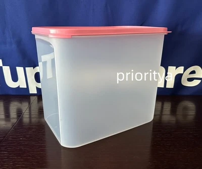 Tupperware Modular Mates 37 tazas rectangular rectangular #4 contenedor sello rosa Foto 1 de 3