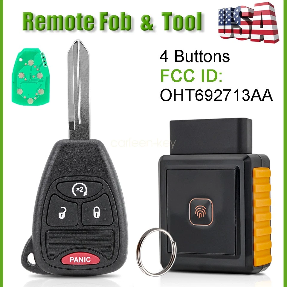 Брелок дистанционный автомобильный для Jeep Wrangler Patriot 2007 - 2018 годов выпуска 4 кнопки с набором инструментов - Изображение 1 из 4