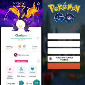 Pok&eacute;mon Go | Shiny Gigantamax Charizard Background Dark Skies ✨Mini PTC or TRADE