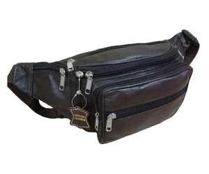 Bauchtasche Gürteltasche Geldbörse Freizeit Handy Tasche ECHT LEDER G1003 braun - Picture 1 of 2
