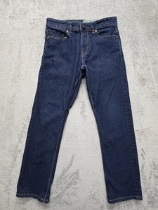 Volcom Solver Modern Straight Jeans Mens Measured 32x29 Blue Dark Wash Stretch - Picture 1 of 9